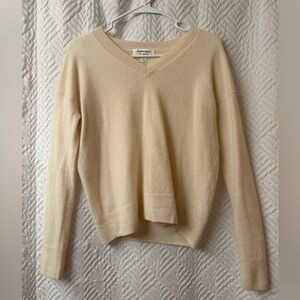 Nordstrom Elegant Cream V-Neck Sweater